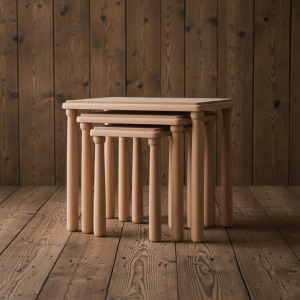 Markiz Serisi Pürüzsüz Tornalı Ayaklı Klasik Zigon Sehpa Takımı