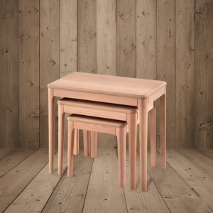 Viyana Serisi Yalın Sütun Ayaklı Geniş Zigon Sehpa Takımı