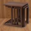 İskele Serisi Masif Ceviz (Walnut) C Tipi Zigon Sehpa Takımı - Görsel 10