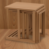 İskele Serisi Masif Ceviz (Walnut) C Tipi Zigon Sehpa Takımı - Görsel 9