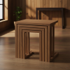 Kule Serisi 4'lü Masif Ceviz (Walnut) C Zigon Sehpa Takımı - Görsel 9